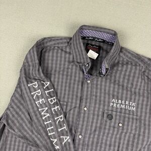 George Straight Wrangler Medium Black Plaid Troubadour Alberta Premium Flip Cuff